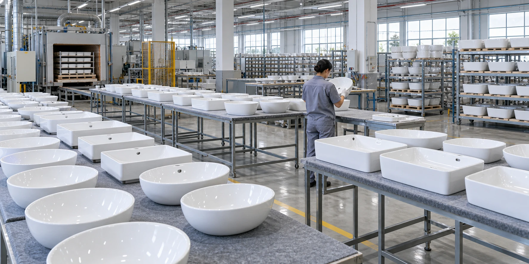 GOGO ceramic sink production line
