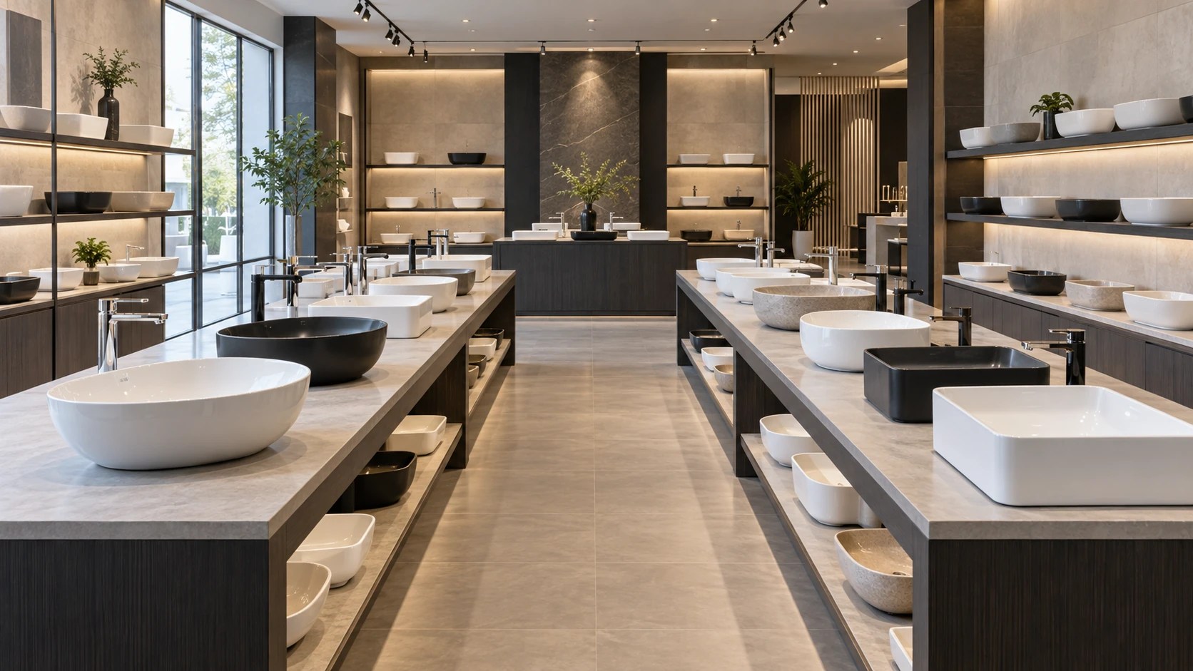 Ceramic sink distributor showroom