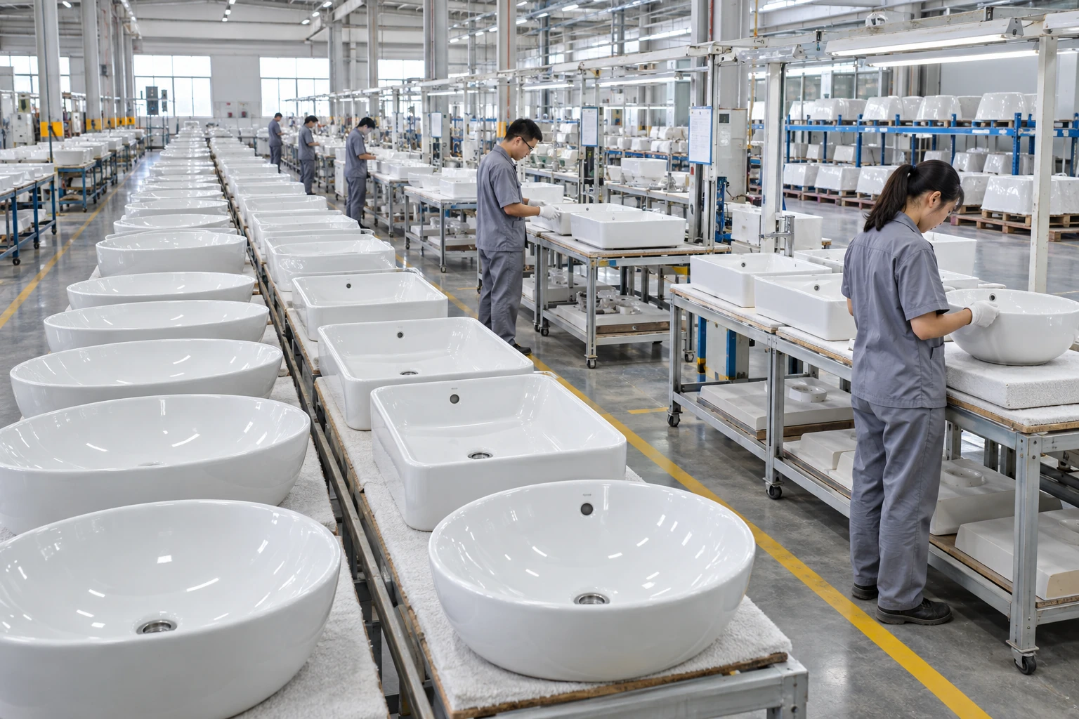 Ceramic sink production line