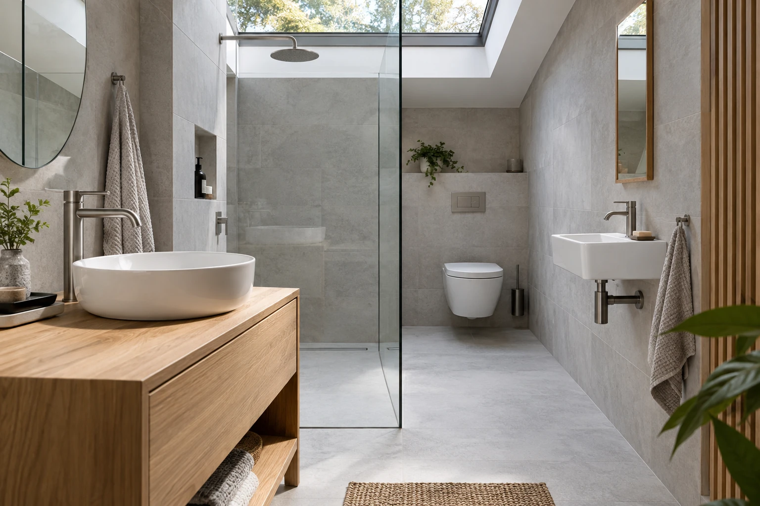 Countertop and wall hung ceramic sinks for hotel bathrooms