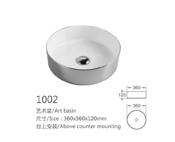 Metallic Round Ceramic Art Basin - Modell 1002 mit Produktinformationen