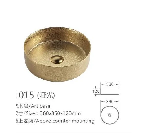 Metallic Round Ceramic Art Basin - Modell 1015 mit Produktinformationen