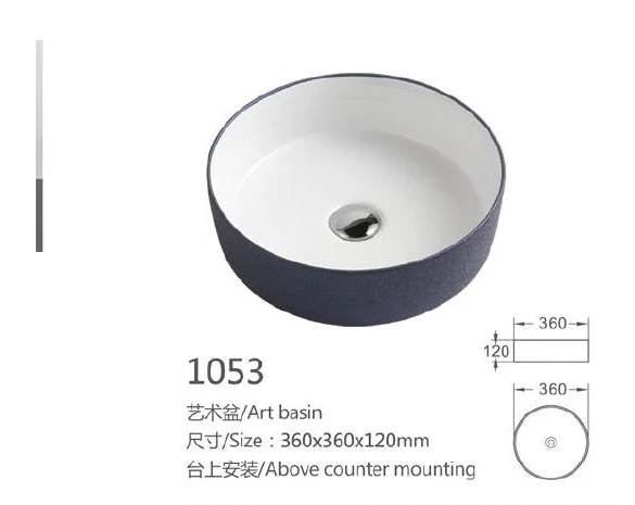 Purple Round Ceramic Art Basin - Modell 1053 mit Produktinformationen