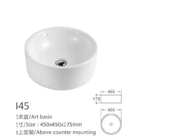 Base de arte de cerámica redonda blanca - Modelo 445 con información de producto