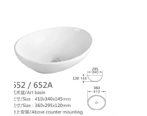 Base de Arte Ovalo Blanco - Modelo 652 con información de producto