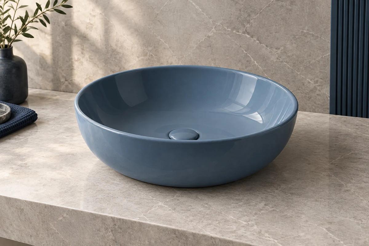 Colored ceramic sink